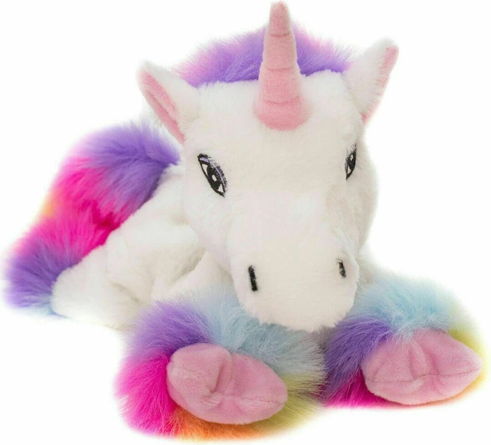 Habibi Family Premium Einhorn White Rainbow mit Klettverschluss Wärmetier