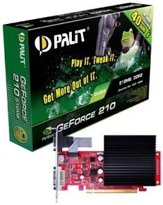 Palit GeForce 210 Passiv, 512MB DDR2, VGA, DVI, HDMI