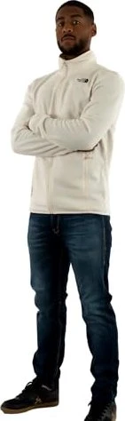 The North Face 100 Glacier Fleece Full Zip Funktionsjacke white dune (Herren)
