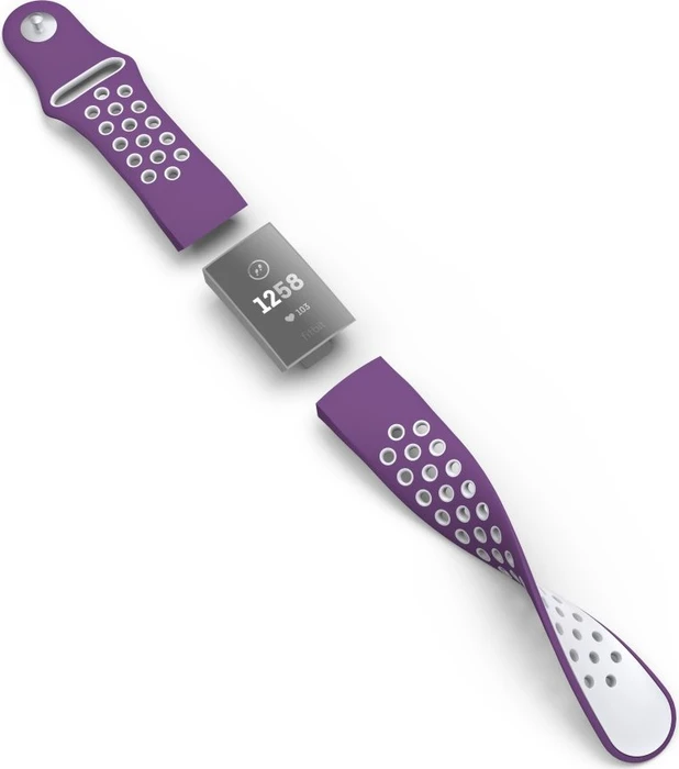 Hama Ersatzarmband Sport für Fitbit Charge 3/4 grau/violett