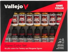 Vallejo Game Color Leather & Metal Colors Farbset, 16-tlg.