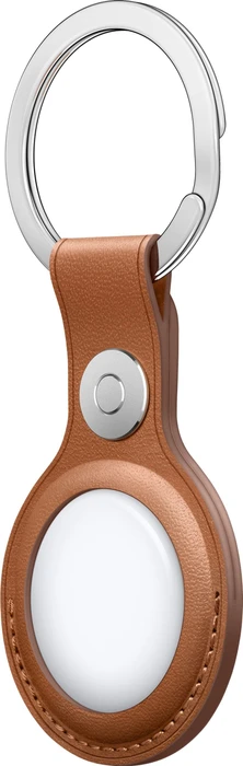Apple AirTag Schlüsselanhänger aus Leder sattelbraun