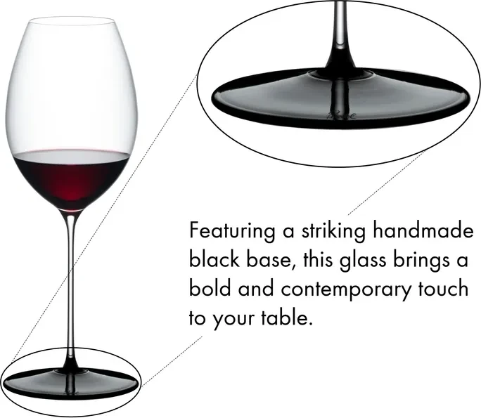 Riedel Fatto A Mano Black Tie Hermitage Rotweinglas