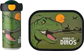 Mepal Campus Verschlussbecher & Brotdose Pausen-Set Dino, 2-tlg.