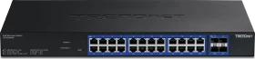 TRENDnet TEG Rackmount 2.5G Smart Switch, 24x RJ-45, 4x SFP+ (TEG-3284WS)