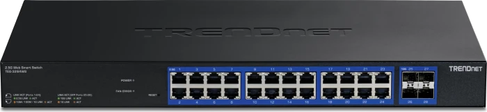 TRENDnet TEG Rackmount 2.5G Smart Switch, 24x RJ-45, 4x SFP+