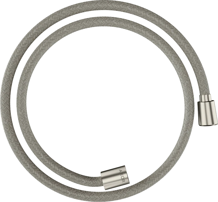 Hansgrohe AXOR ShowerSolutions Textilbrauseschlauch 1.25m mit konischer und zylindrischer Mutter edelstahloptik