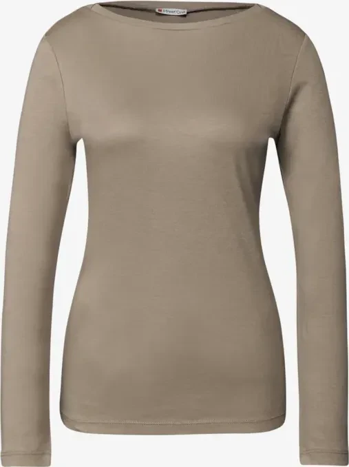 Street One Basic Shirt langarm bark brown (Damen)