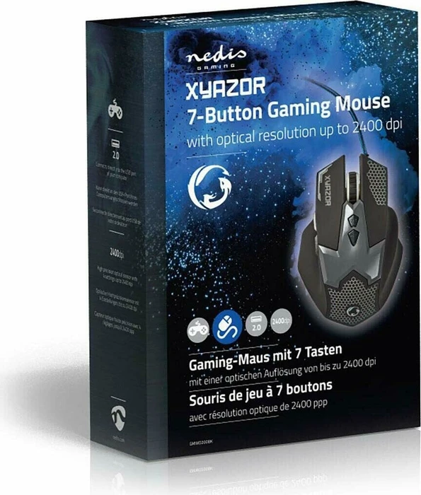Nedis Xyazor Gaming Mouse, schwarz, USB