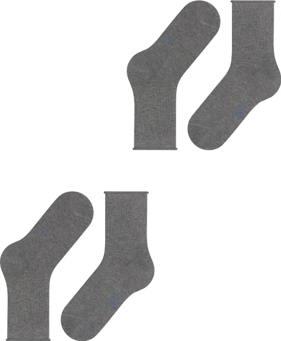 Falke Happy Socken light greymel., 2 Paare (Damen)