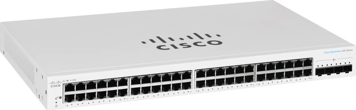 Cisco Business 220 Rackmount Gigabit Smart Switch, 48x RJ-45, 4x SFP+