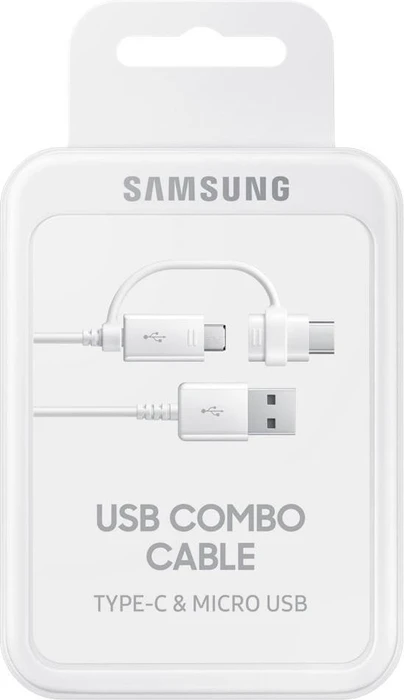 Samsung USB-A 2.0 auf USB-C/USB 2.0 Micro-B Combo Adapterkabel, 1.5m weiß