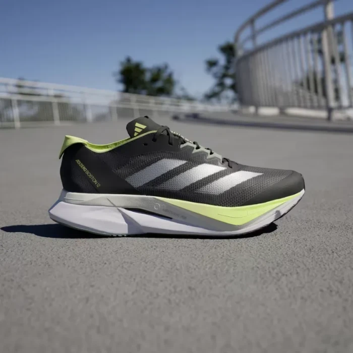adidas Adizero Boston 12 aurora ink/silver metallic/pulse lime (Herren)