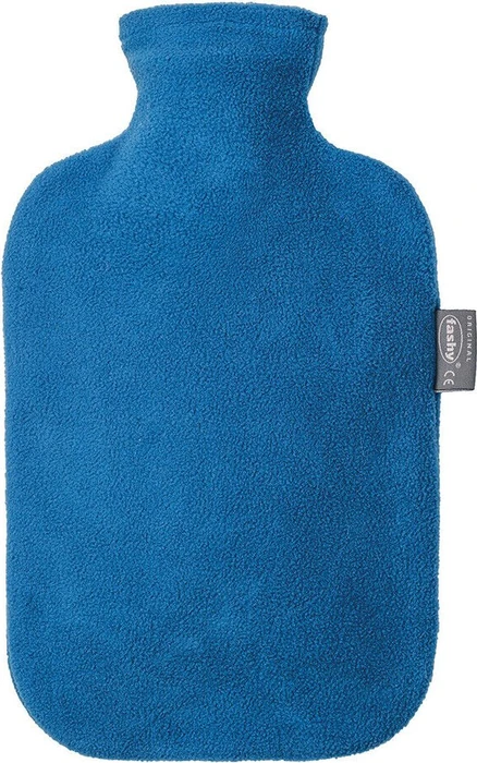 Fashy Wärmflasche mit Fleecebezug blau