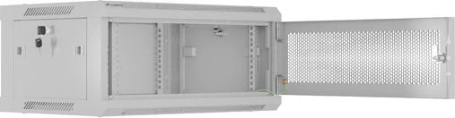 Lanberg WF01 Series 19" Wandschrank 4HE, hängend, Flatpack, Gitternetztür, IP20, RAL 7035, 450mm tief