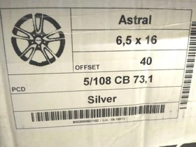 GMP Astral 6.5x16 5/108 ET40 (verschiedene Farben)