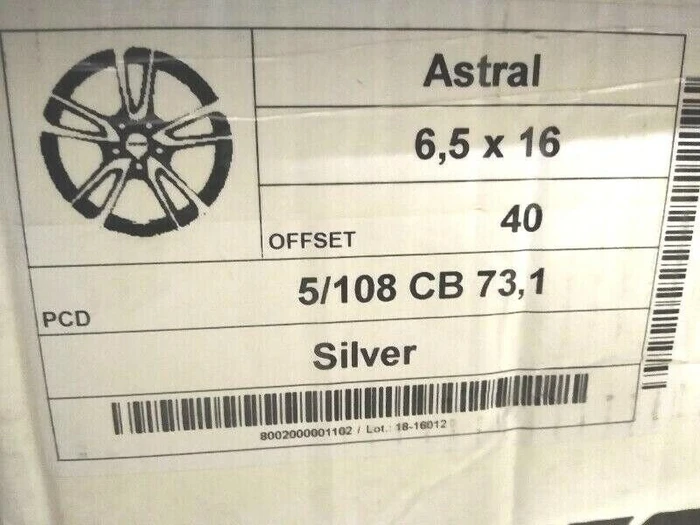 GMP Astral 6.5x16 5/108 ET40 (verschiedene Farben)