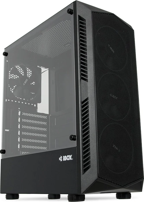 iBox Lupus 27, schwarz, Glasfenster