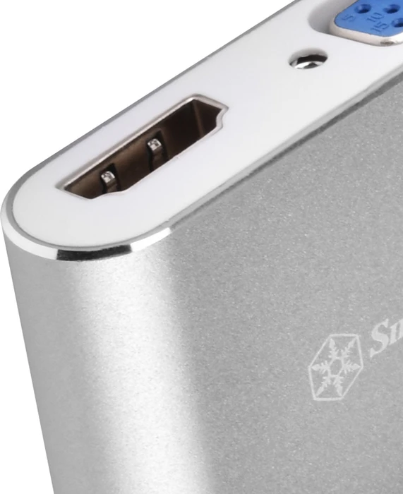 SilverStone EP16 USB-C VGA-HDMI Multiport-Adapter