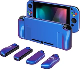 PlayVital Dockable Hartschalen-Schutzhülle Cover chamäleon lila blau (Switch)
