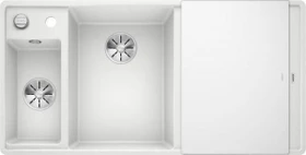 Blanco Axia III 6 S-F InFino Becken links mit Ablauffernbedienung weiß inkl. Glasschneidebrett