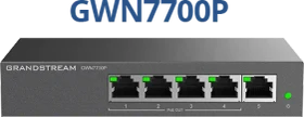 Grandstream GWN7700 Series Desktop Gigabit Switch, 5x RJ-45, 60W PoE+ (GWN7700P)