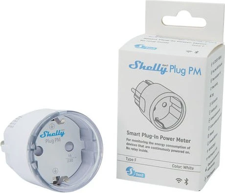 Shelly Plug PM Gen3, weiß, 3680W, Smart-Steckdose