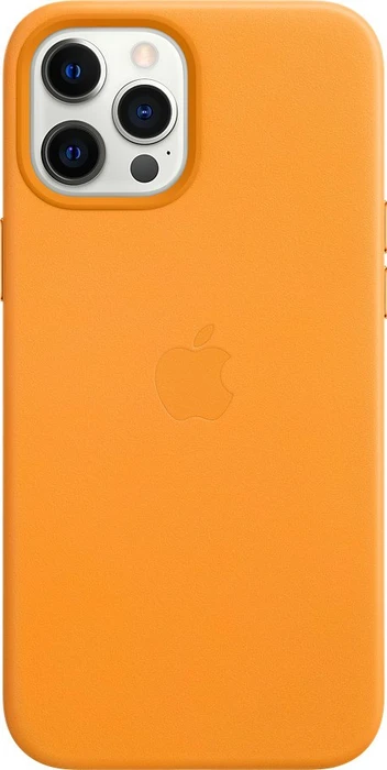 Apple Leder Case mit MagSafe für iPhone 12 Pro Max california poppy