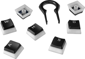HP HyperX Pudding Keycaps, Kunststoff (PBT) Double-Shot, schwarz, 104 Tasten, ANSI-US