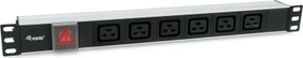 Equip 19" PDU Aluminium Steckdosenleiste, mit Schalter, 1HE, 6-fach, 16A/250V, silber, 1.8m