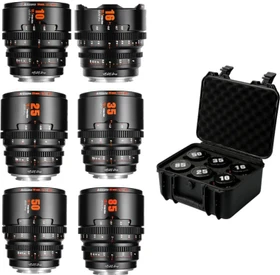 7artisans Hope 10/16/25/35/50/85mm T2.1 S35 Cine 6 Lens Set Schwarz für Micro-Four-Thirds
