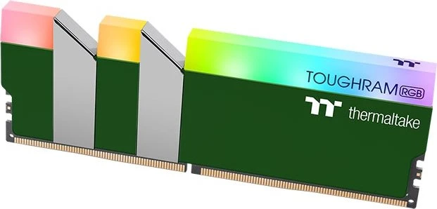 Thermaltake Toughram RGB Memory Racing Green UDIMM 16GB Kit, DDR4-3600, CL18-19-19-39