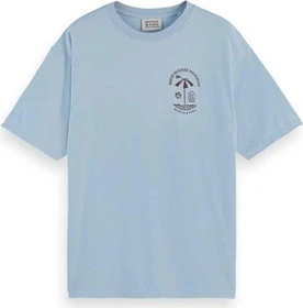 Scotch & Soda Artwork T-Shirt kurzarm sky blue (Herren)