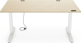 Yaasa Desk Pro elektrisch höhenverstellbarer Sitz-Steh-Schreibtisch 160x80cm Bambus/weiß
