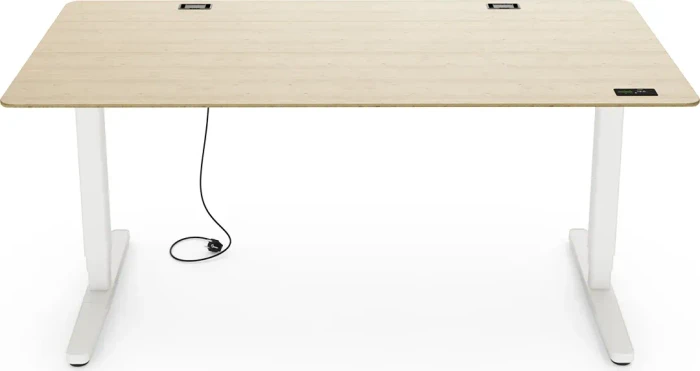 Yaasa Desk Pro elektrisch höhenverstellbarer Sitz-Steh-Schreibtisch 160x80cm Bambus/weiß