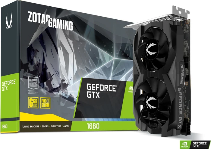 Zotac Gaming GeForce GTX 1660, 6GB GDDR5, HDMI, 3x DP