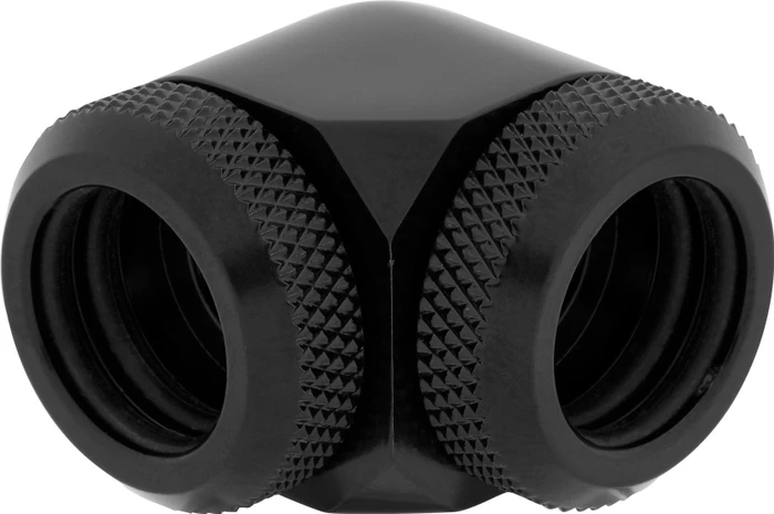 Corsair Hydro X Series XF Hardline, OD Fitting 90° 14mm, schwarz, 2er-Pack