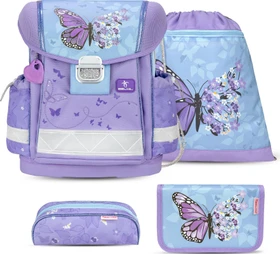 Belmil Classy Butterfly Schultaschen-Set, 4-tlg.