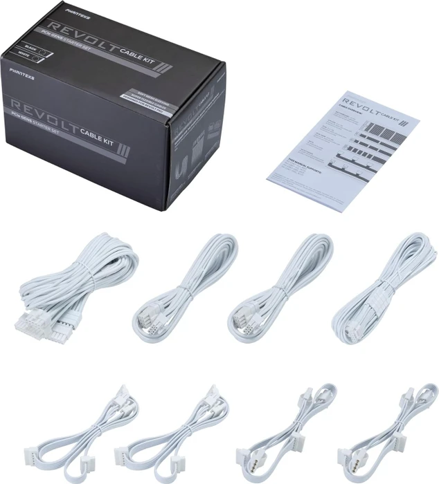 Phanteks Revolt Cable Kit, PCIe Gen5 Starter Set, weiß