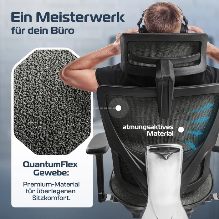 Clouvou MasterSeat Bürostuhl, anthrazit