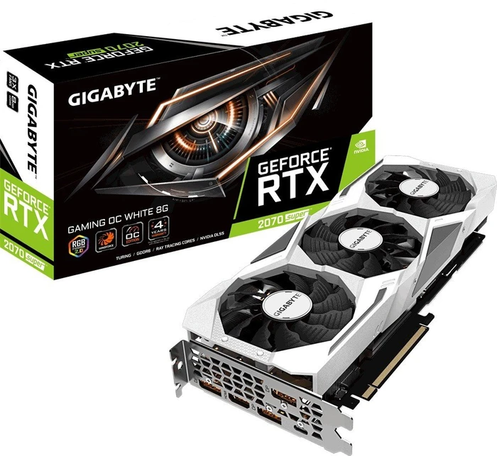 GIGABYTE GeForce RTX 2070 SUPER Gaming OC White 8G, 8GB GDDR6, HDMI, USB-C, 3x DP