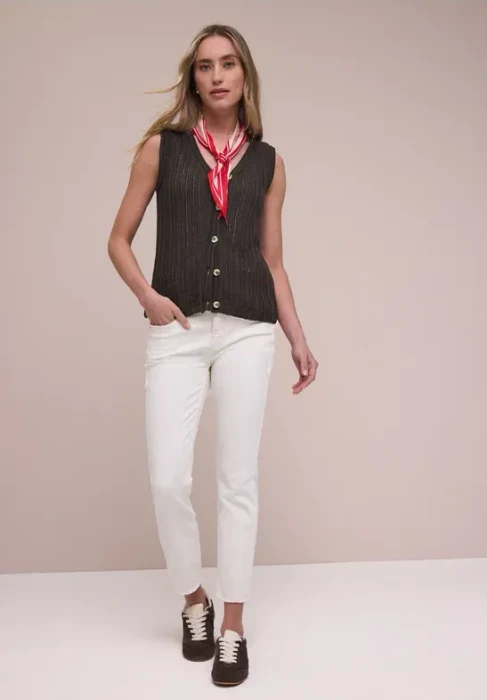 Street One V-Neck und Knopfleiste Weste espresso brown (Damen)