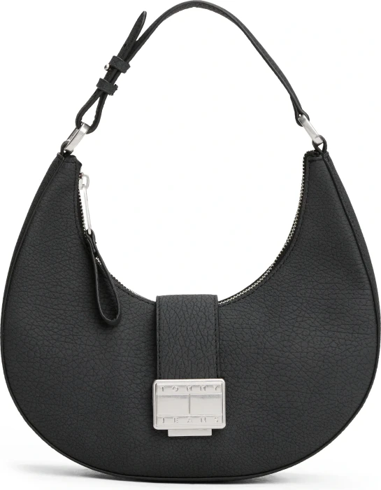 Tommy Hilfiger Hobo mit Logo am Steckverschluss Schultertasche schwarz