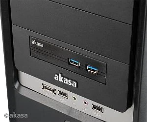 Akasa 3.5" Multifunktionspanel mit SSD/HDD Adapter, USB 3.0