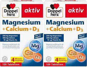 Doppelherz Magnesium + Calcium + D3 Tabletten, 120 Stück