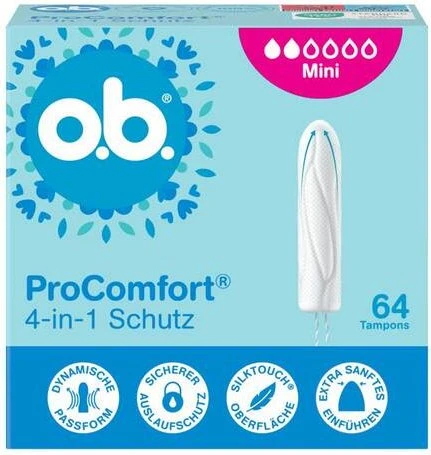 o.b. Pro Comfort Mini Tampons, 64 Stück