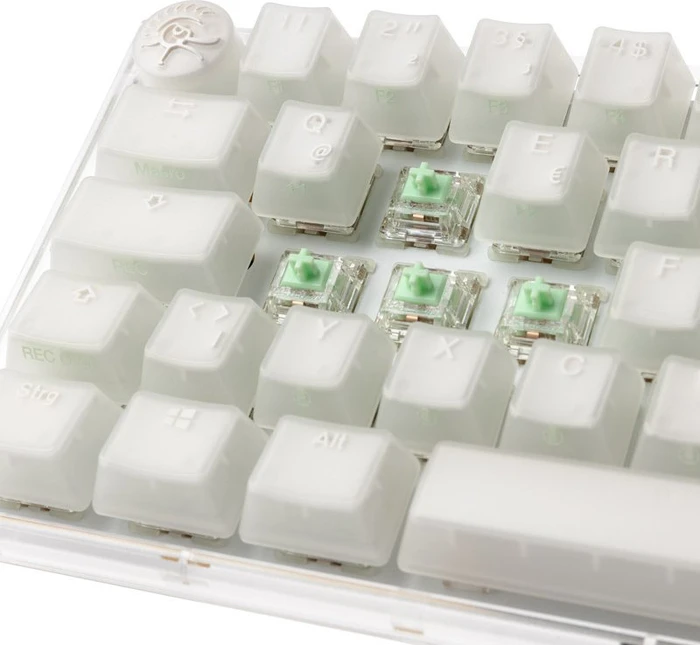 Ducky One 3 Mini PBT, LEDs RGB, Aura White, Gateron Baby Kangaroo, USB, DE