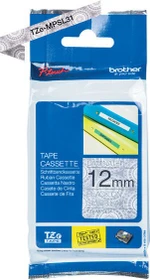Brother TZe-MPSL31 Beschriftungsband, 12mm, schwarz/silber (Muster)
