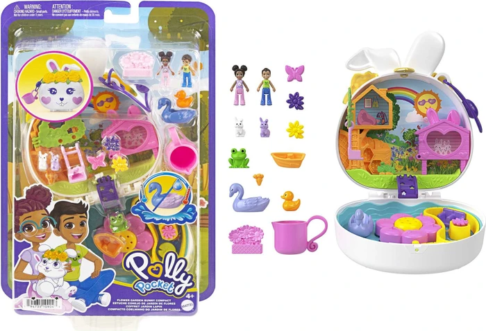 Mattel Polly Pocket - Blumen-Häschen Schatulle