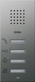 Gira System 55 Wohnungsstation AP, Innenstation, Aufputz, Edelstahl